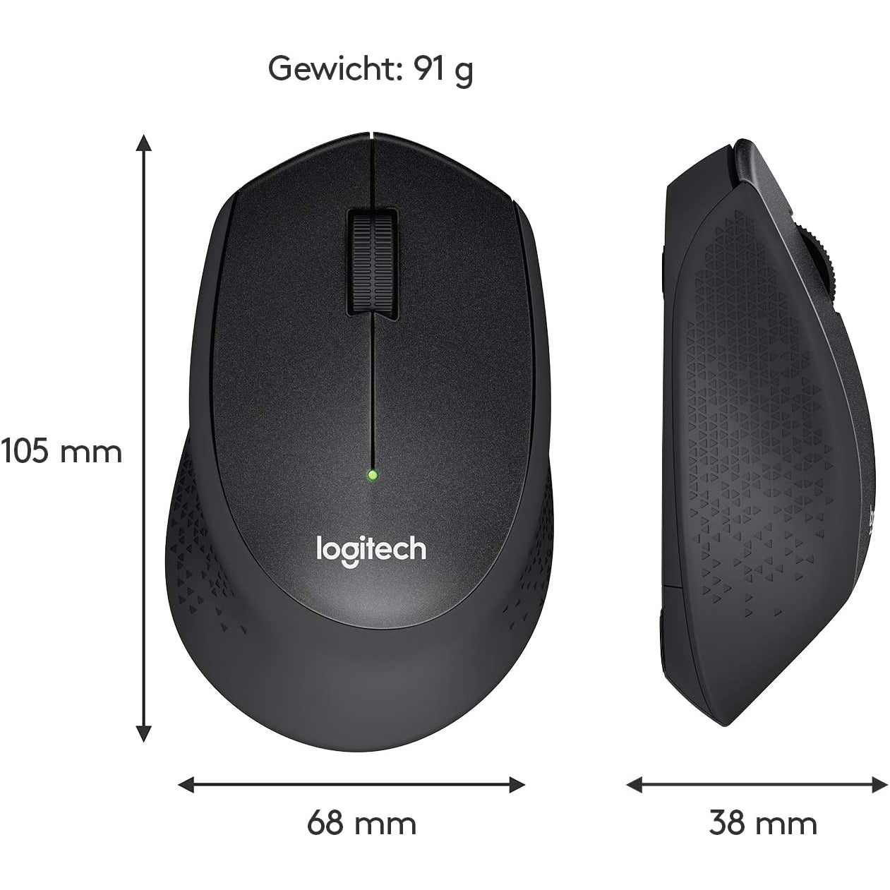 Logitech M330 SILENT PLUS Kabellose Maus, 2,4 GHz mit USB-Nano-Empfänger, 1000 DPI Optical Tracking