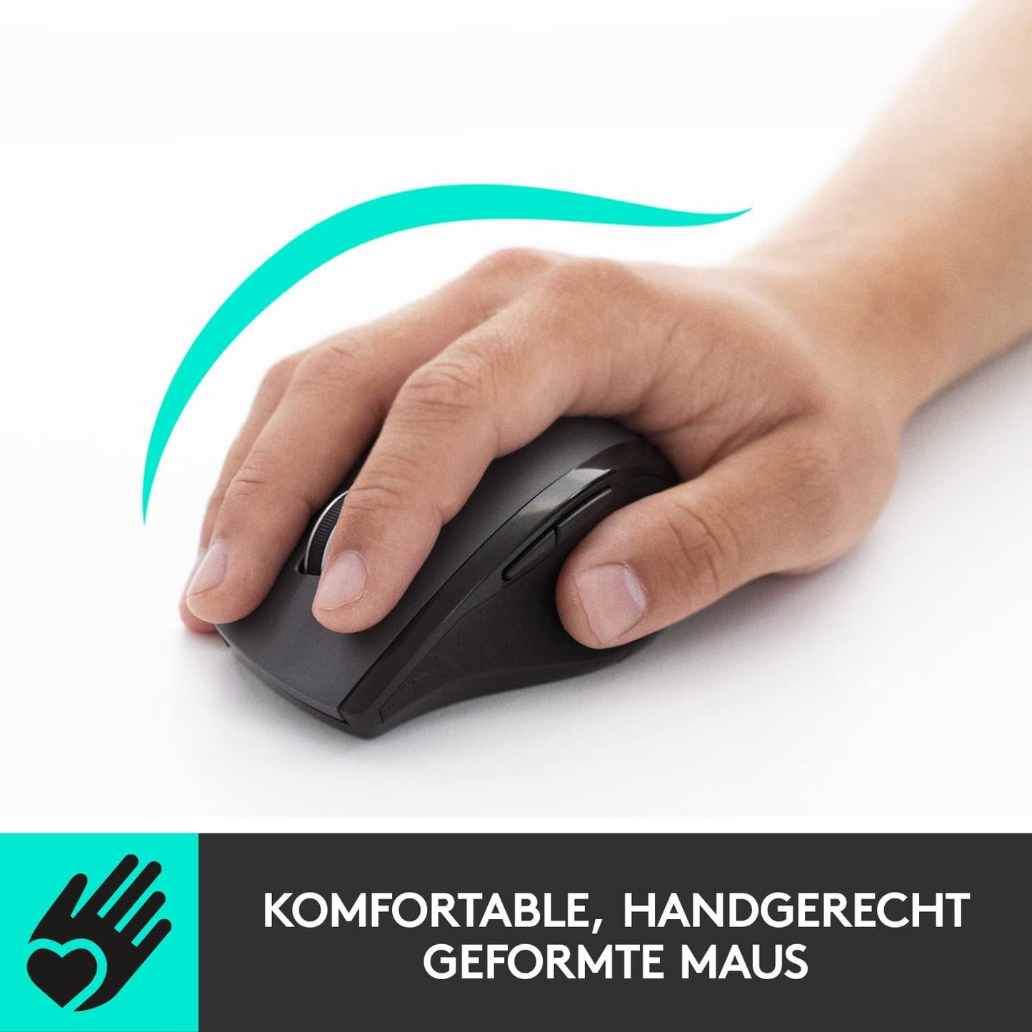 Logitech M705 Marathon Kabellose Maus, 2.4 GHz Verbindung via Unifying USB-Empfänger, 1000 DPI Laser-Sensor