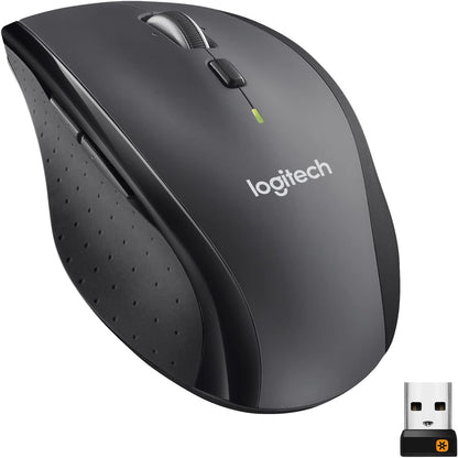 Logitech M705 Marathon Kabellose Maus, 2.4 GHz Verbindung via Unifying USB-Empfänger, 1000 DPI Laser-Sensor