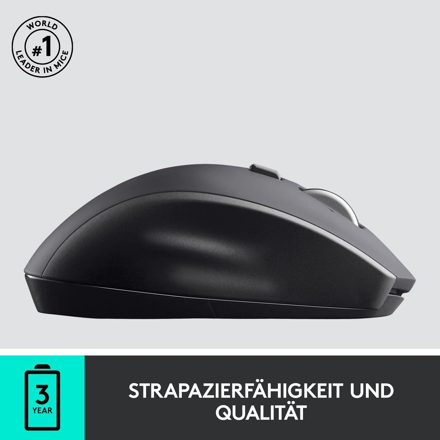 Logitech M705 Marathon Kabellose Maus, 2.4 GHz Verbindung via Unifying USB-Empfänger, 1000 DPI Laser-Sensor