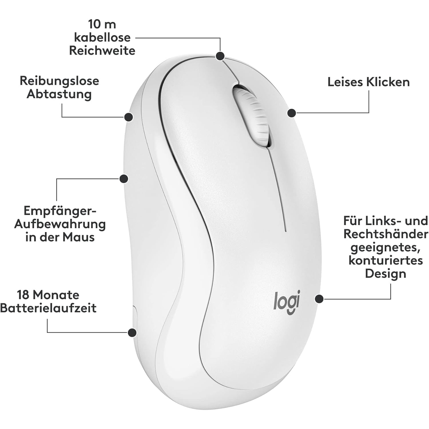 Logitech MK295 kabelloses Tastatur-Maus-Set mit SilentTouch-Technologie, Shortcut-Tasten