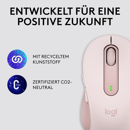 Logitech Signature M650 Kabellose Maus - für kleine bis mittelgroße Hände, Leise Klicks, Bluetooth