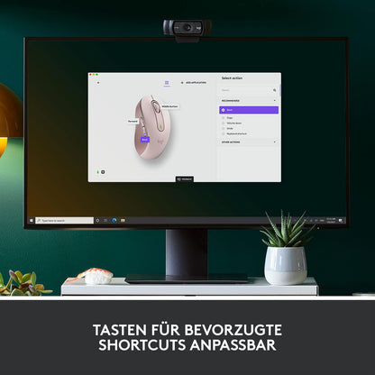 Logitech Signature M650 Kabellose Maus - für kleine bis mittelgroße Hände, Leise Klicks, Bluetooth