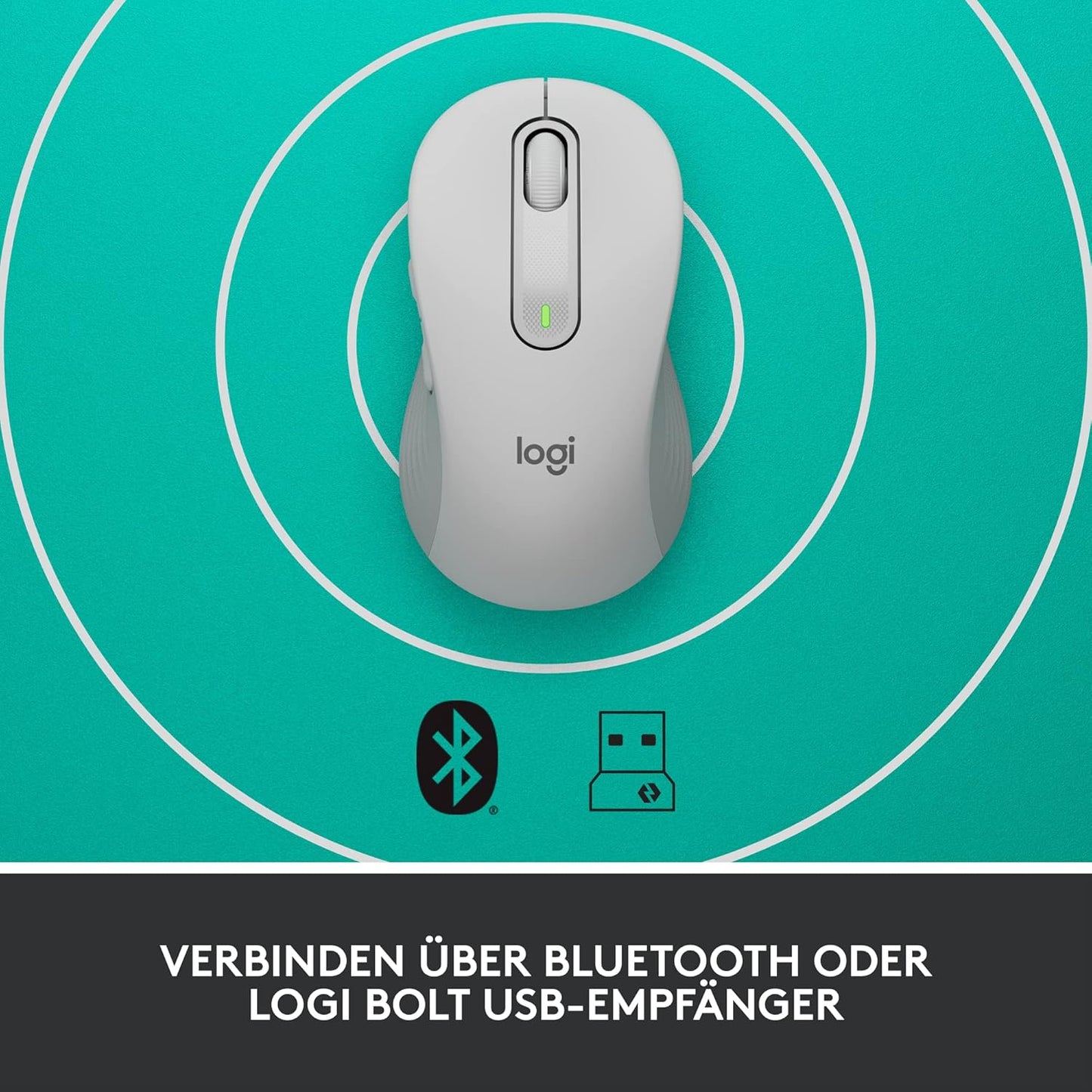 Logitech Signature M650 Kabellose Maus - für kleine bis mittelgroße Hände, 2-Jahres-Batterie, Leise Klicks