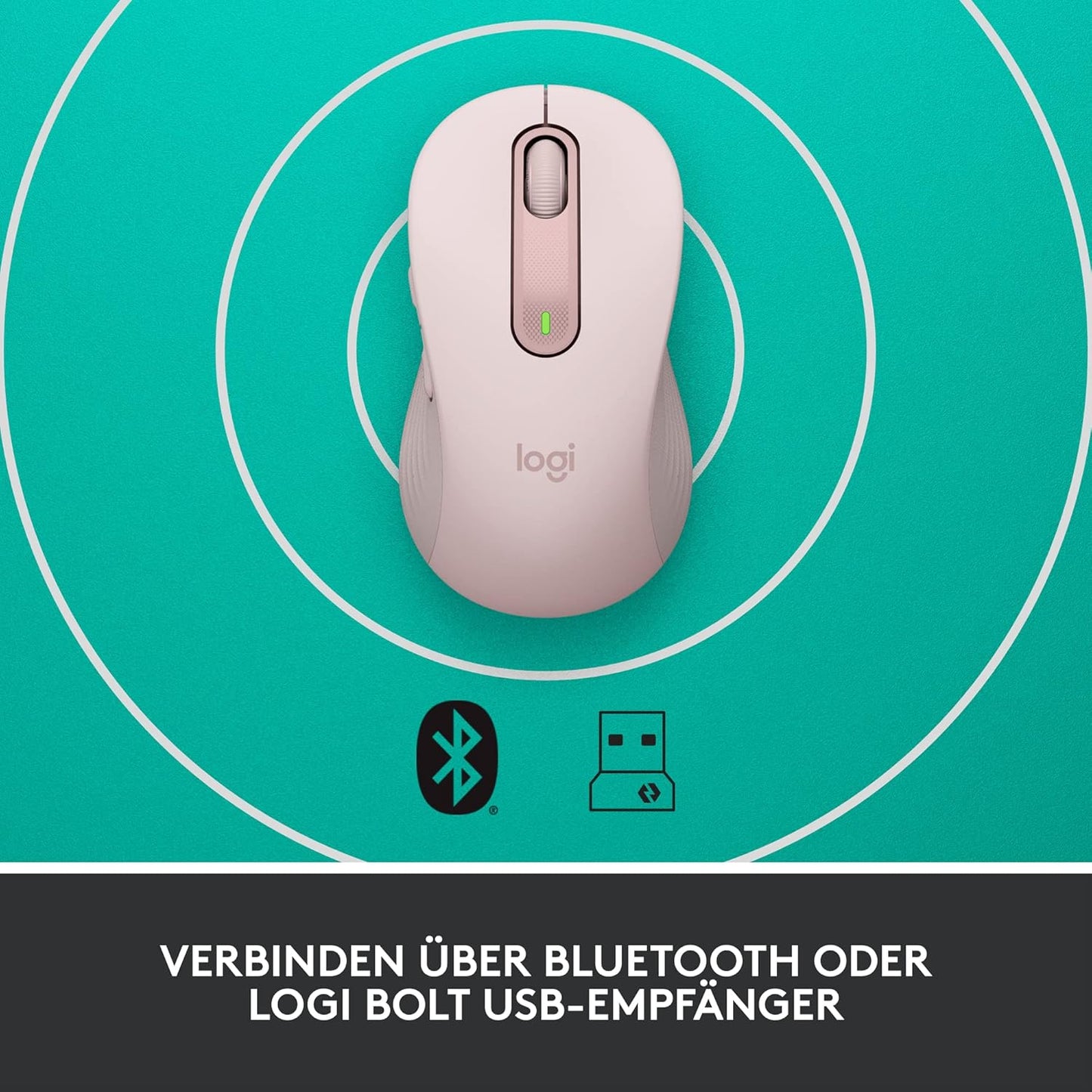 Logitech Signature M650 Kabellose Maus - für kleine bis mittelgroße Hände, Leise Klicks, Bluetooth