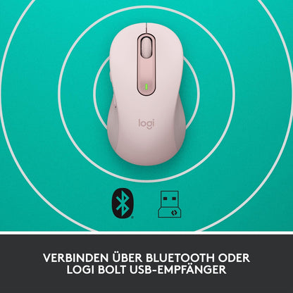 Logitech Signature M650 Kabellose Maus - für kleine bis mittelgroße Hände, Leise Klicks, Bluetooth