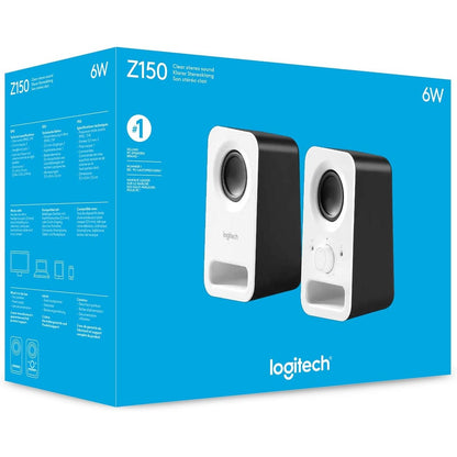 Logitech Z150 PC-Lautsprecher, Stereo Sound, 2 Lautsprecher, 6 Watt Spitzenleistung