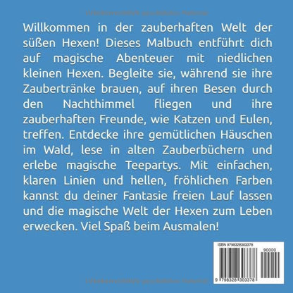 Malbuch für kleine Hexen - Kinder Ausmalbilder Ausmalbuch Feinmotorik Kreativität