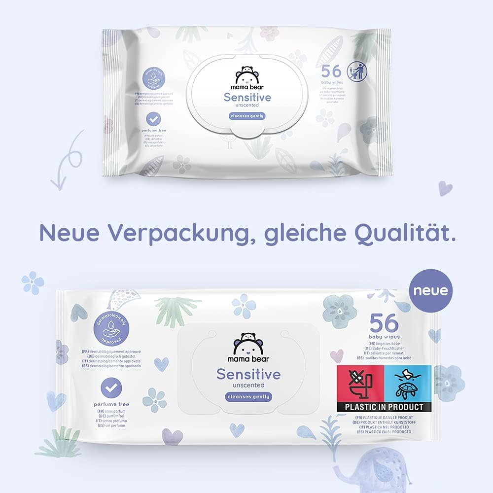 Mama Bear Sensitive Baby Feuchttücher - 18er Packung 1008 Tücher