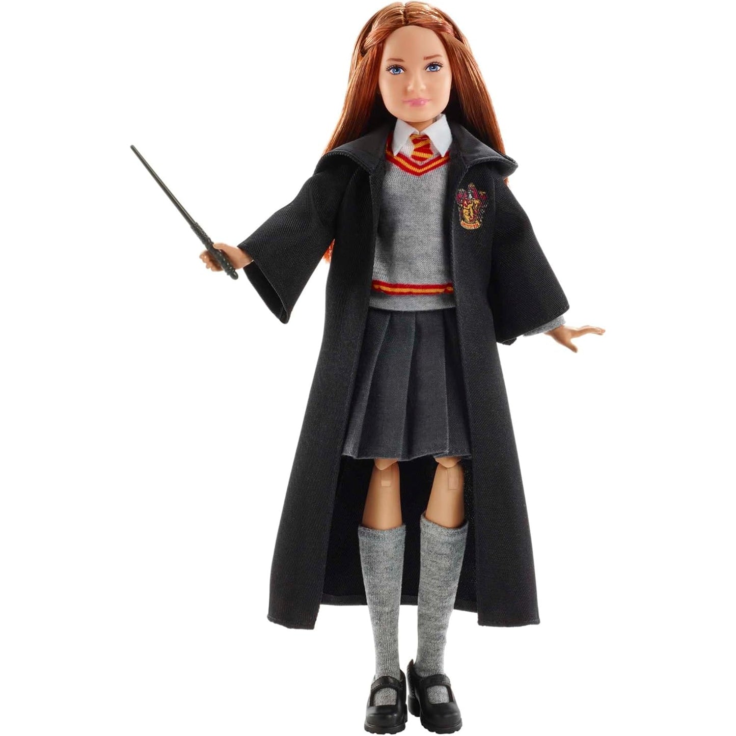 Mattel HARRY POTTER Ginny Weasley Hogwarts-Uniform, Gryffindor-Robe und personalisierter Zauberstab