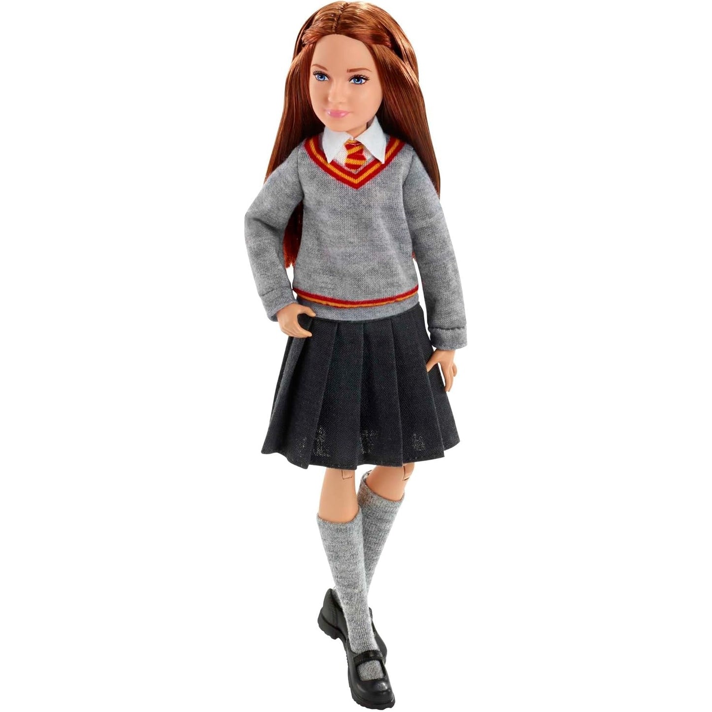 Mattel HARRY POTTER Ginny Weasley Hogwarts-Uniform, Gryffindor-Robe und personalisierter Zauberstab