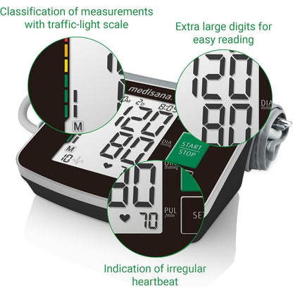 Medisana BU 516 Oberarm-Blutdruckmessgerät präzise Blutdruck und Pulsmessung mit Speicherfunktion