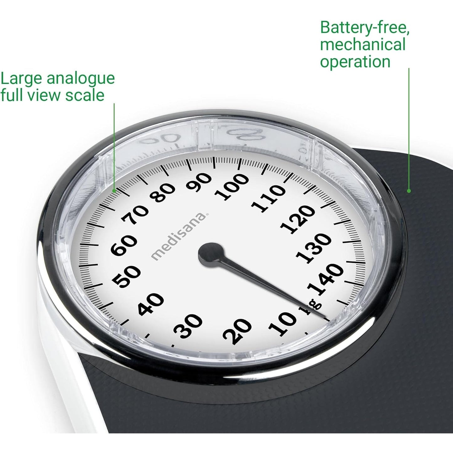 Medisana PSD mechanische Personenwaage bis 150 kg analog Retrowaage im klassischem Design