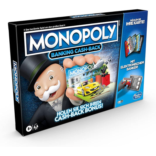 Monopoly Banking Cash-Back Brettspiel; elektronischer Kartenleser; Cash-Back Bon