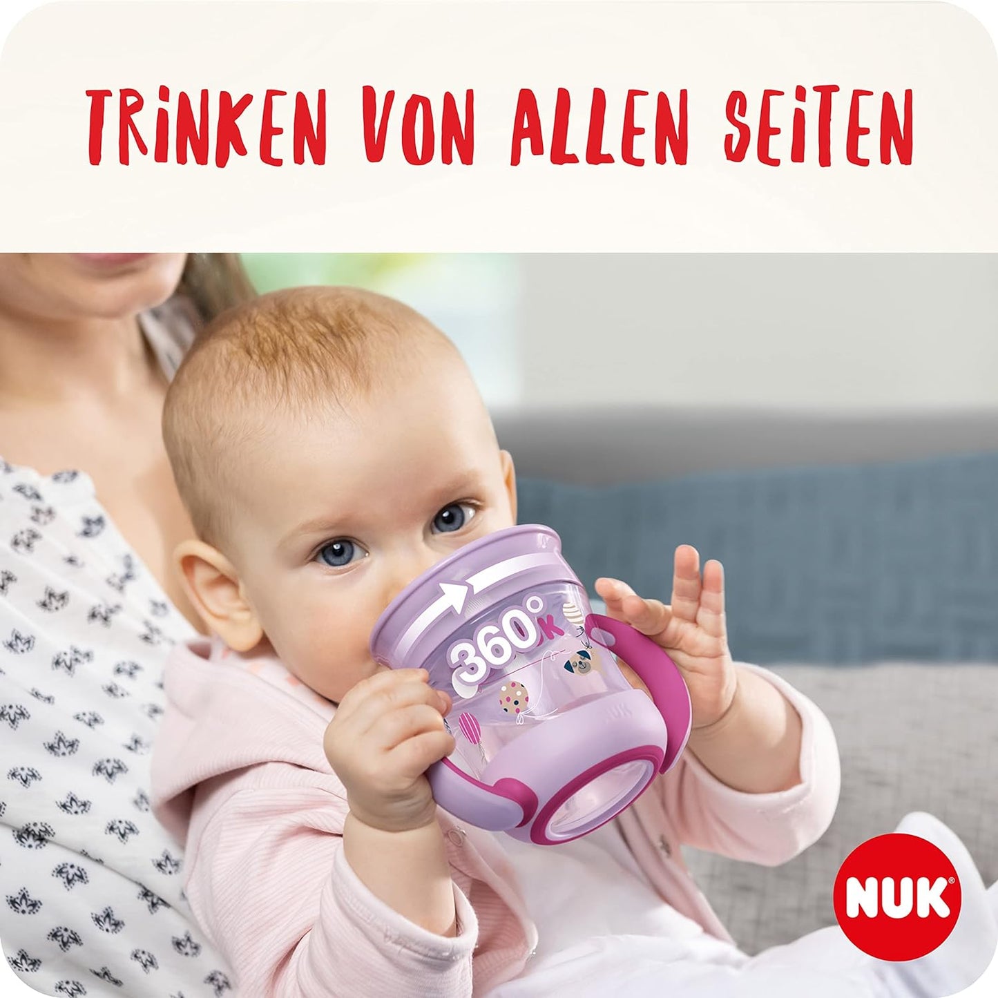 NUK Mini Magic Cup Trinklernbecher | 360°-Trinkrand | ab 6 Monaten | BPA-frei | 160 ml