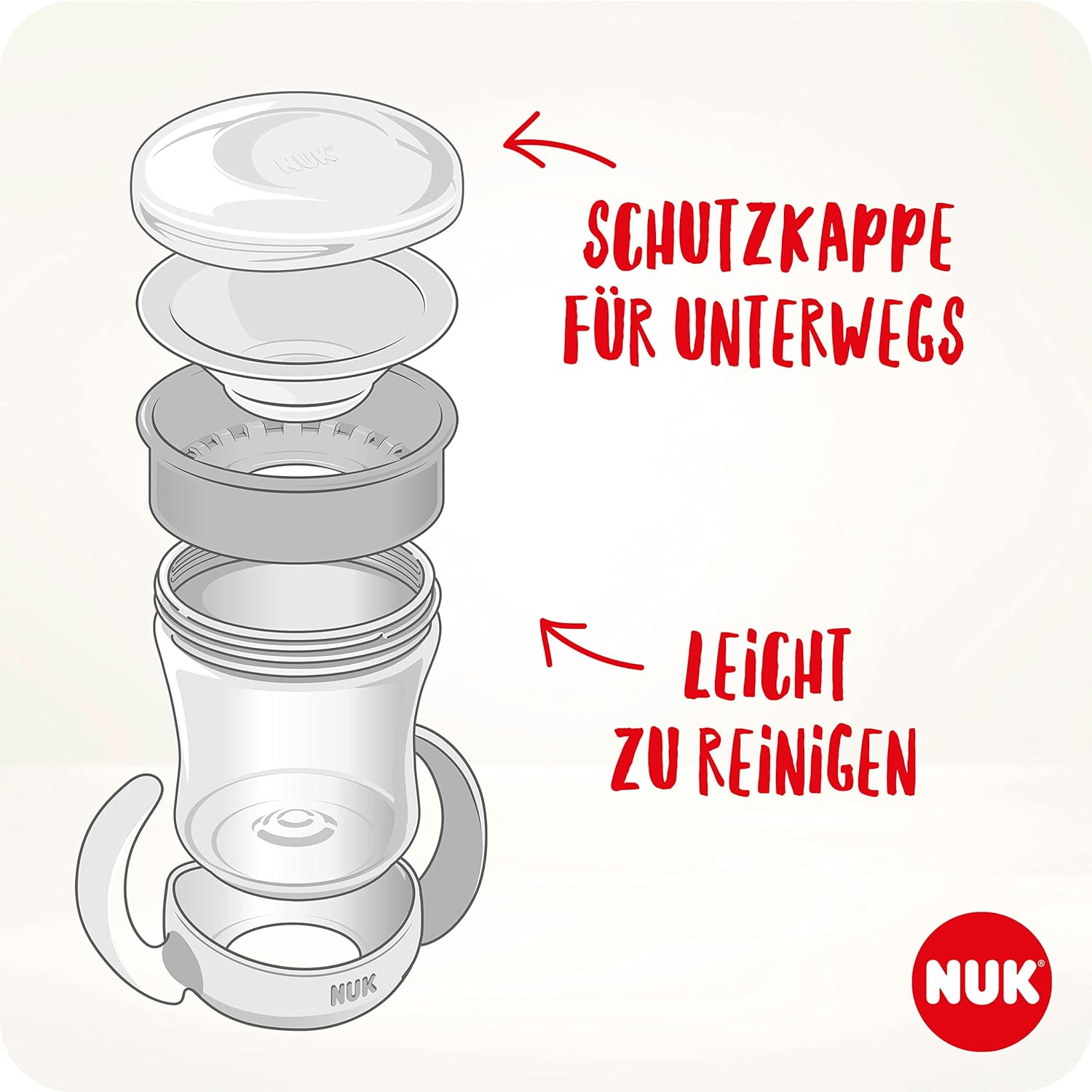 NUK Mini Magic Cup Trinklernbecher | 360°-Trinkrand | ab 6 Monaten | BPA-frei | 160 ml