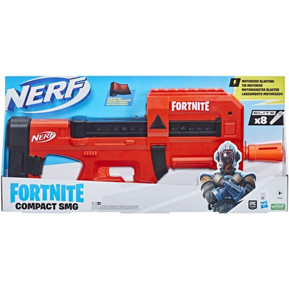 Nerf Fortnite Compact SMG motorisierter Blaster, Ultrarot-Tarnung, 8-Dart Magazin, 8 Elite Darts