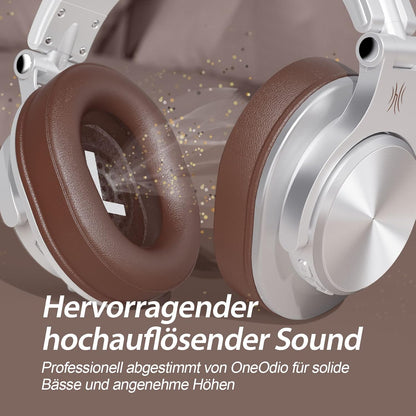 OneOdio Bluetooth Kopfhörer Over Ear, 72 Stdn HiFi Stereo Kabellos, Wireless Headphones Studio DJ