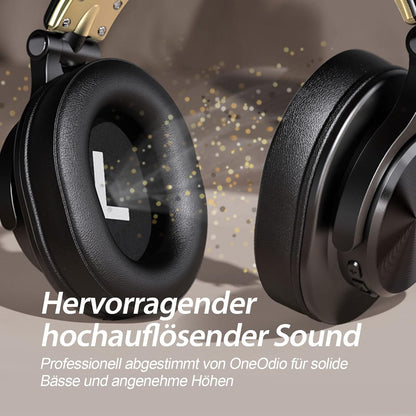 OneOdio Bluetooth Kopfhörer Over Ear, 72 Stdn HiFi Stereo Kabellos, Wireless Headphones Studio DJ