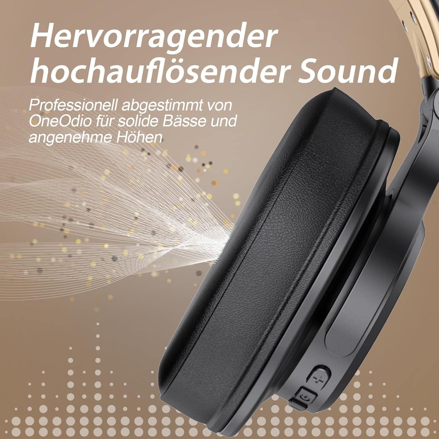 OneOdio Bluetooth Kopfhörer Over Ear, 72 Stdn HiFi Stereo Kabellos, Wireless Headphones Studio DJ