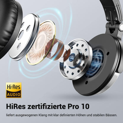 OneOdio Over Ear Kopfhörer mit Kabel, Bassklang, 6.35 & 3.5mm Klinke, Share-Port, Geschlossene DJ Headphones