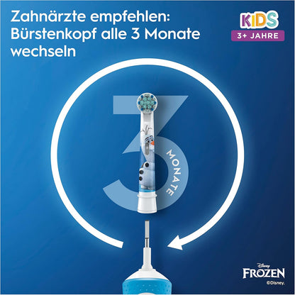 Oral-B Kids Frozen Elektrische Zahnbürste für Kinder ab 3 Jahren, 2 Putzmodi, extra weiche Borsten