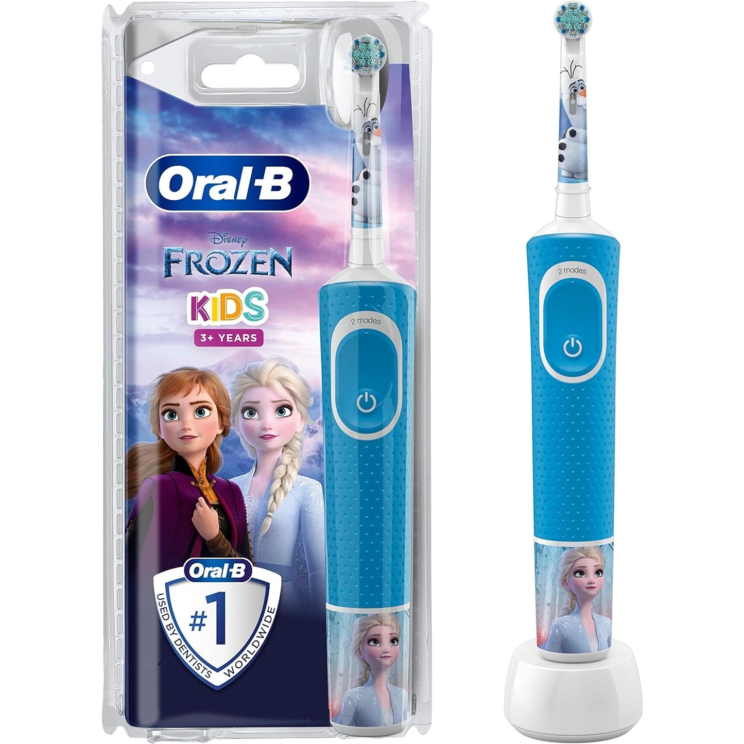 Oral-B Kids Frozen Elektrische Zahnbürste für Kinder ab 3 Jahren, 2 Putzmodi, extra weiche Borsten