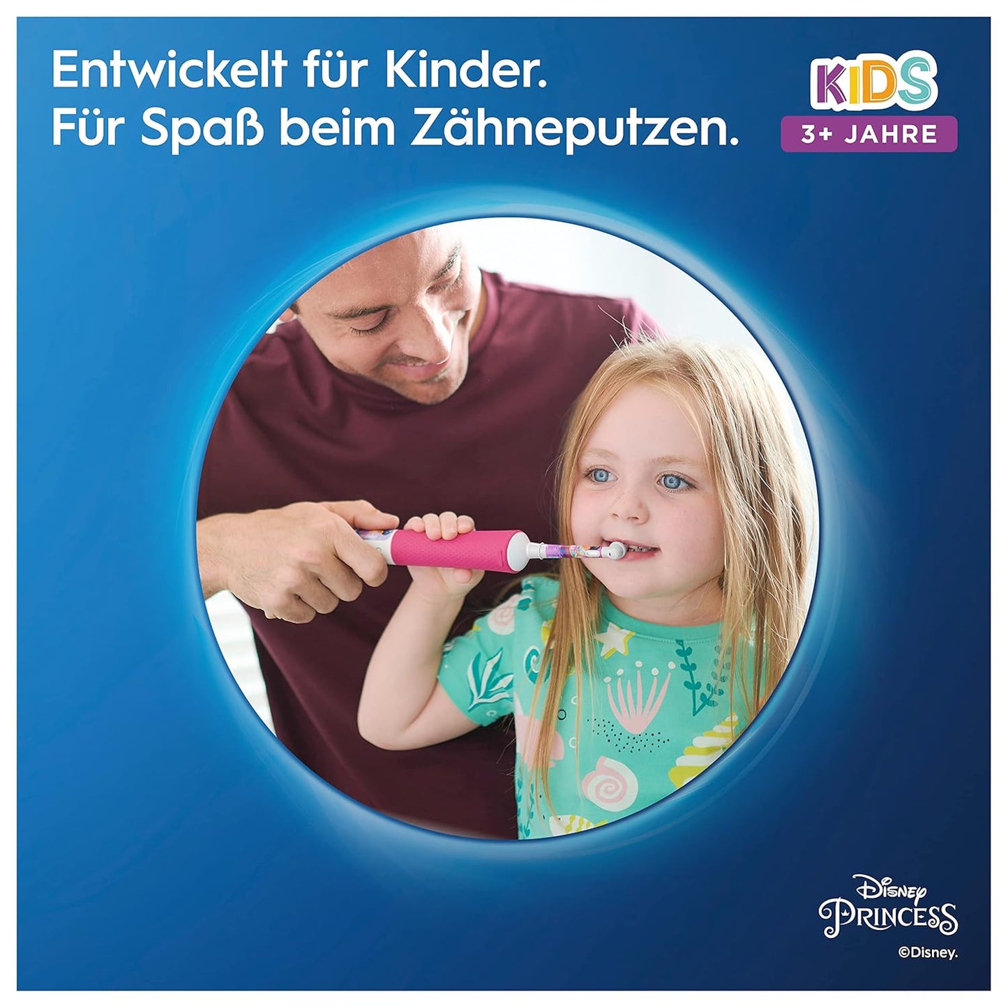 Oral-B Kids Princess Elektrische Zahnbürste/Electric Toothbrush für Kinder ab 3 Jahren, 2 Putzmodi