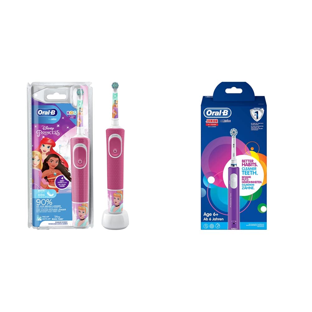 Oral-B Kids Princess Elektrische Zahnbürste/Electric Toothbrush für Kinder ab 3 Jahren, 2 Putzmodi