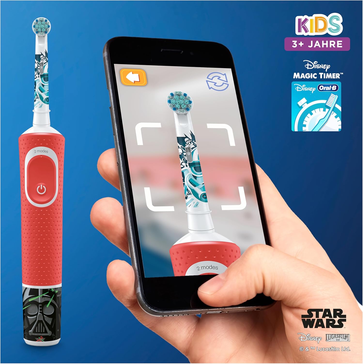 Oral-B Kids Star Wars Aufsteckbürsten für elektrische Zahnbürste, 8 Stück, extra weiche Borsten