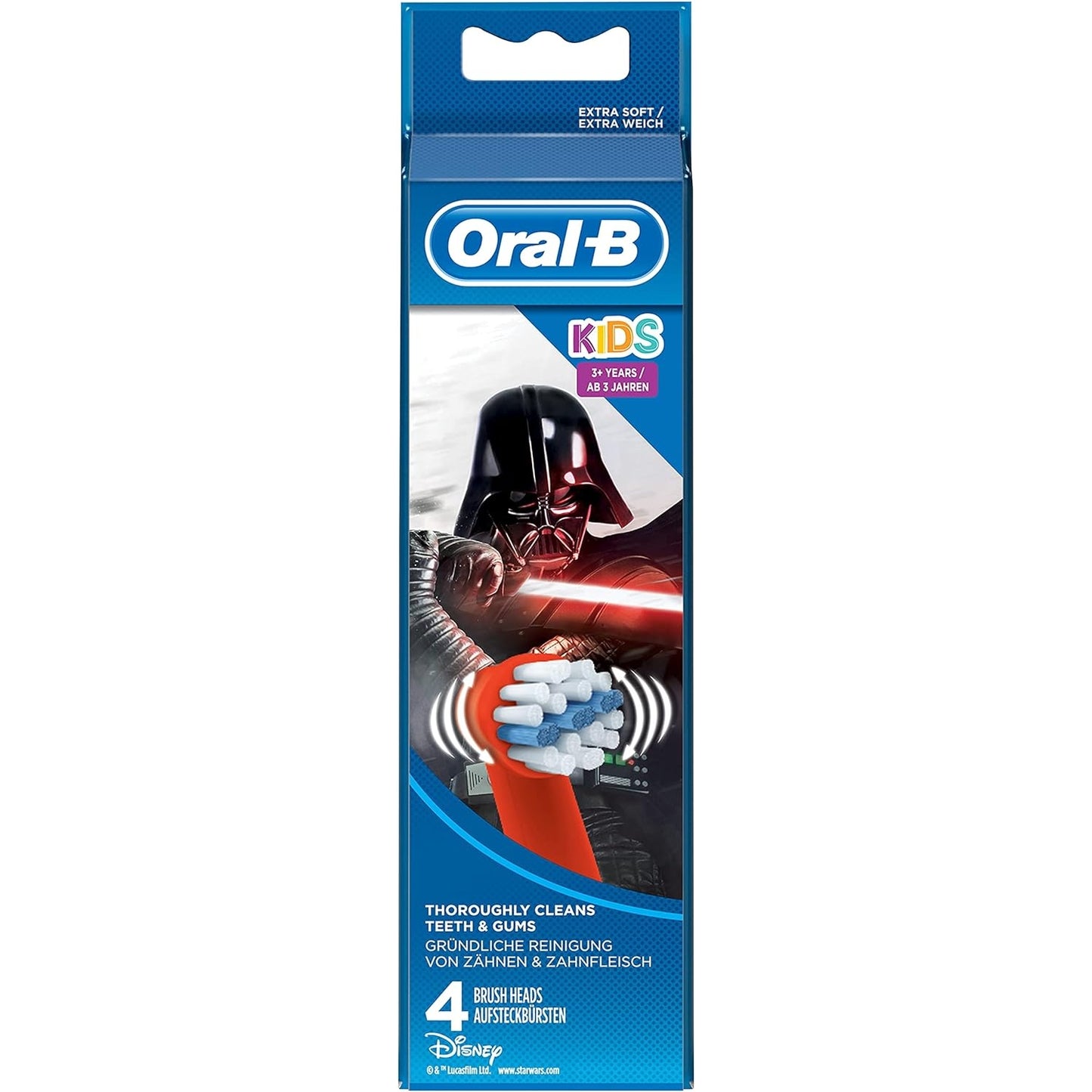 Oral-B Kids Star Wars Aufsteckbürsten für elektrische Zahnbürste, Mehrfarbig, 4 Stück