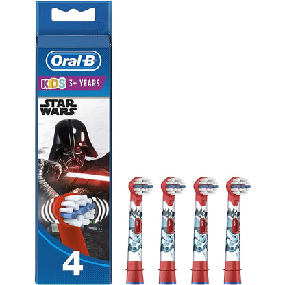 Oral-B Kids Star Wars Aufsteckbürsten für elektrische Zahnbürste, Mehrfarbig, 4 Stück