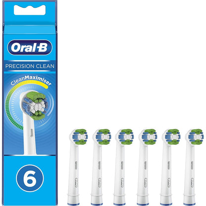 Oral-B Precision Clean Elektrische Zahnbürstenköpfe, Weiß, 6 x 3,3 x 22 cm - 6 Stück