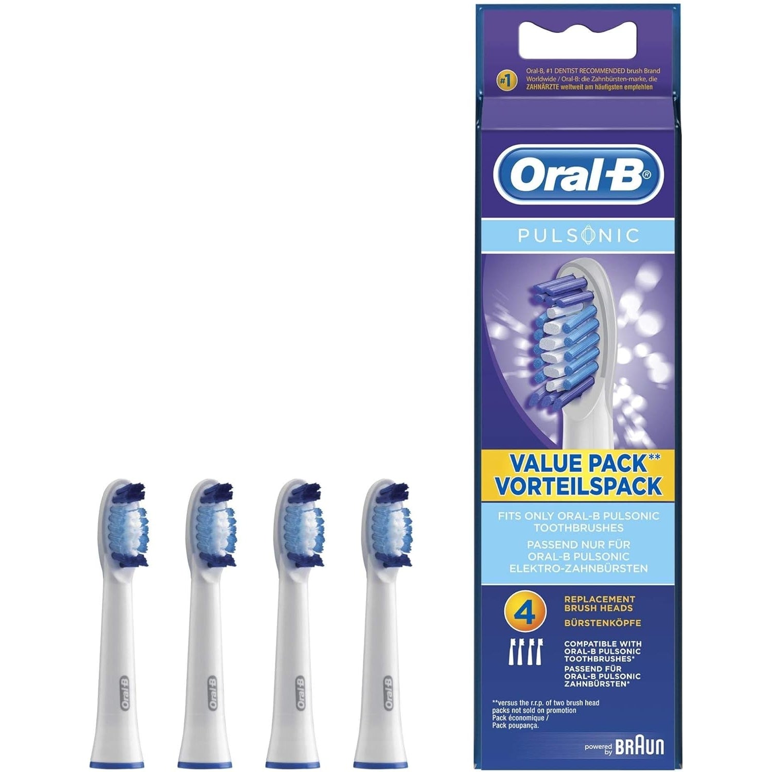 Oral-B Pulsonic Aufsteckbürsten, 4 Stück