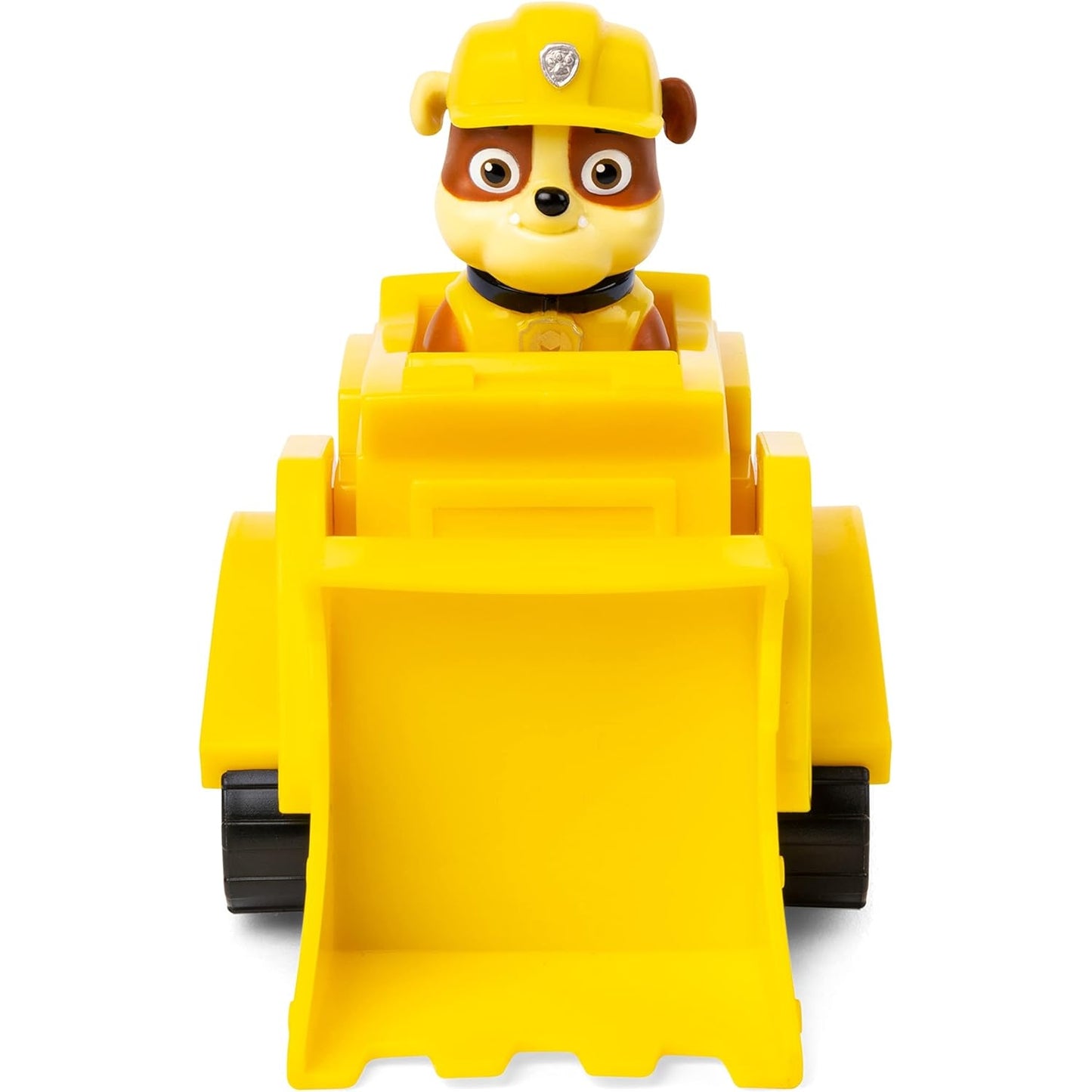 PAW PATROL 10. Jubiläum, Baustellen-Fahrzeug mit Rubble-Figur (Basic Vehicle/Basis Fahrzeug) Spielzeugauto