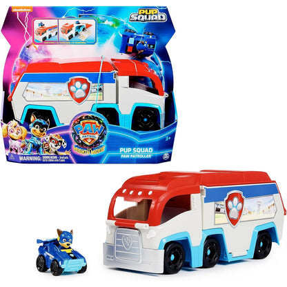 PAW PATROL Der Mighty Kinofilm, Pup Squad Patroller Teamfahrzeug mit Chase-Spielzeugauto