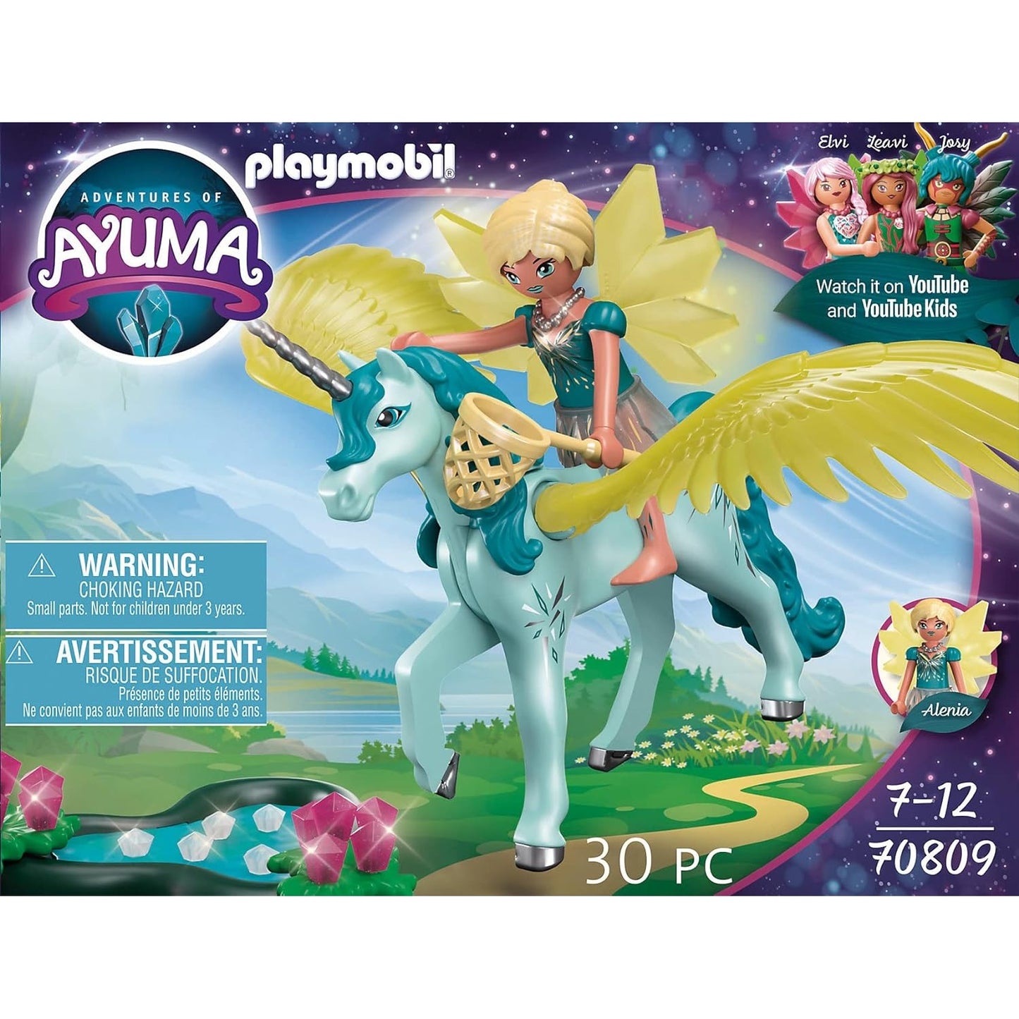 PLAYMOBIL Adventures of Ayuma 70809 Crystal Fairy mit Einhorn, Spielzeug für Kinder