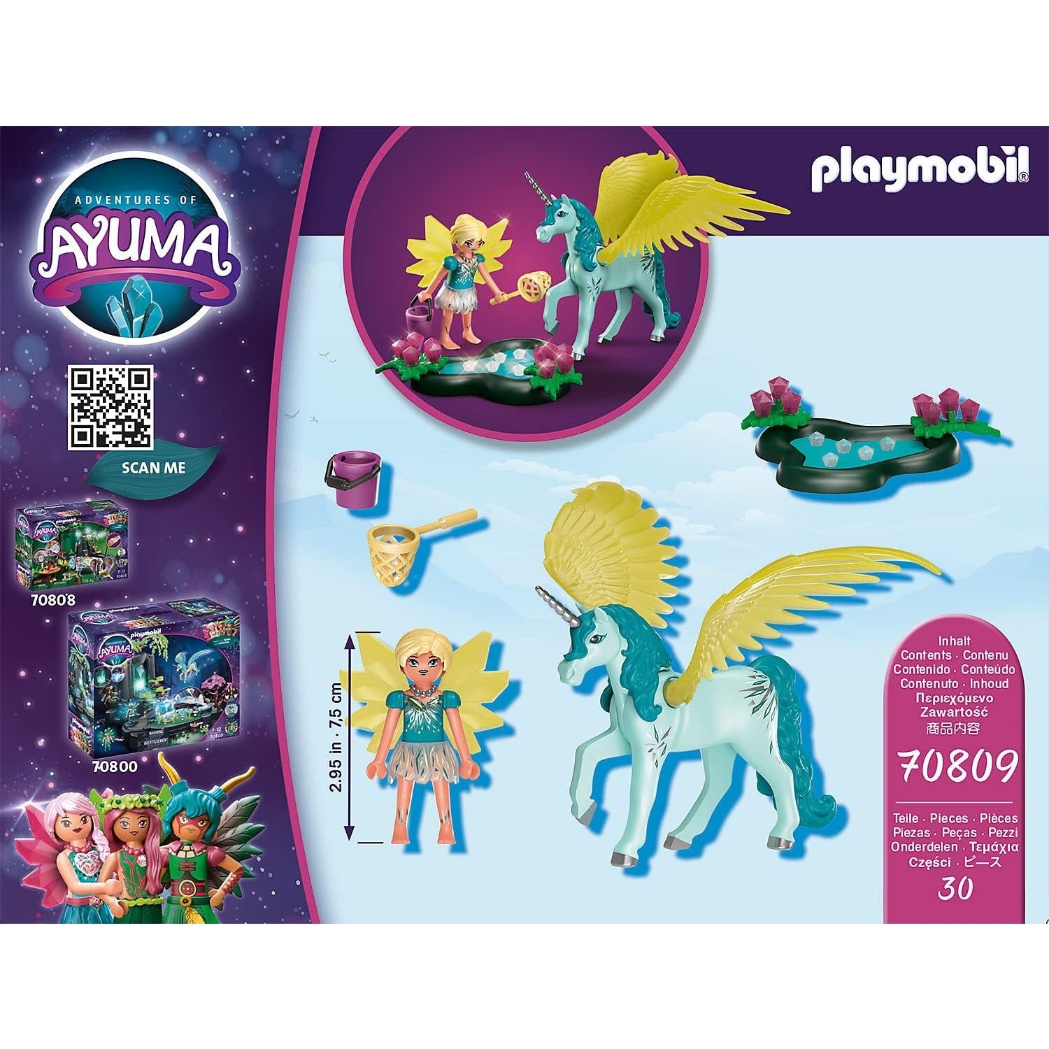 PLAYMOBIL Adventures of Ayuma 70809 Crystal Fairy mit Einhorn, Spielzeug für Kinder