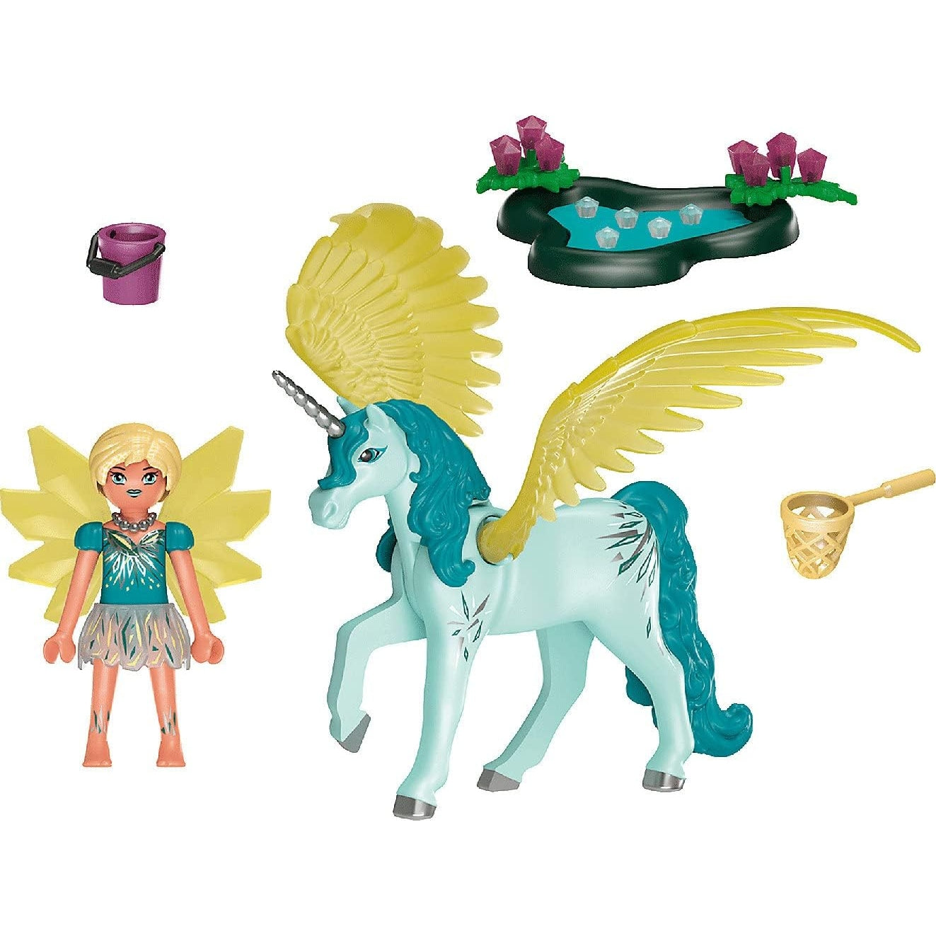 PLAYMOBIL Adventures of Ayuma 70809 Crystal Fairy mit Einhorn, Spielzeug für Kinder