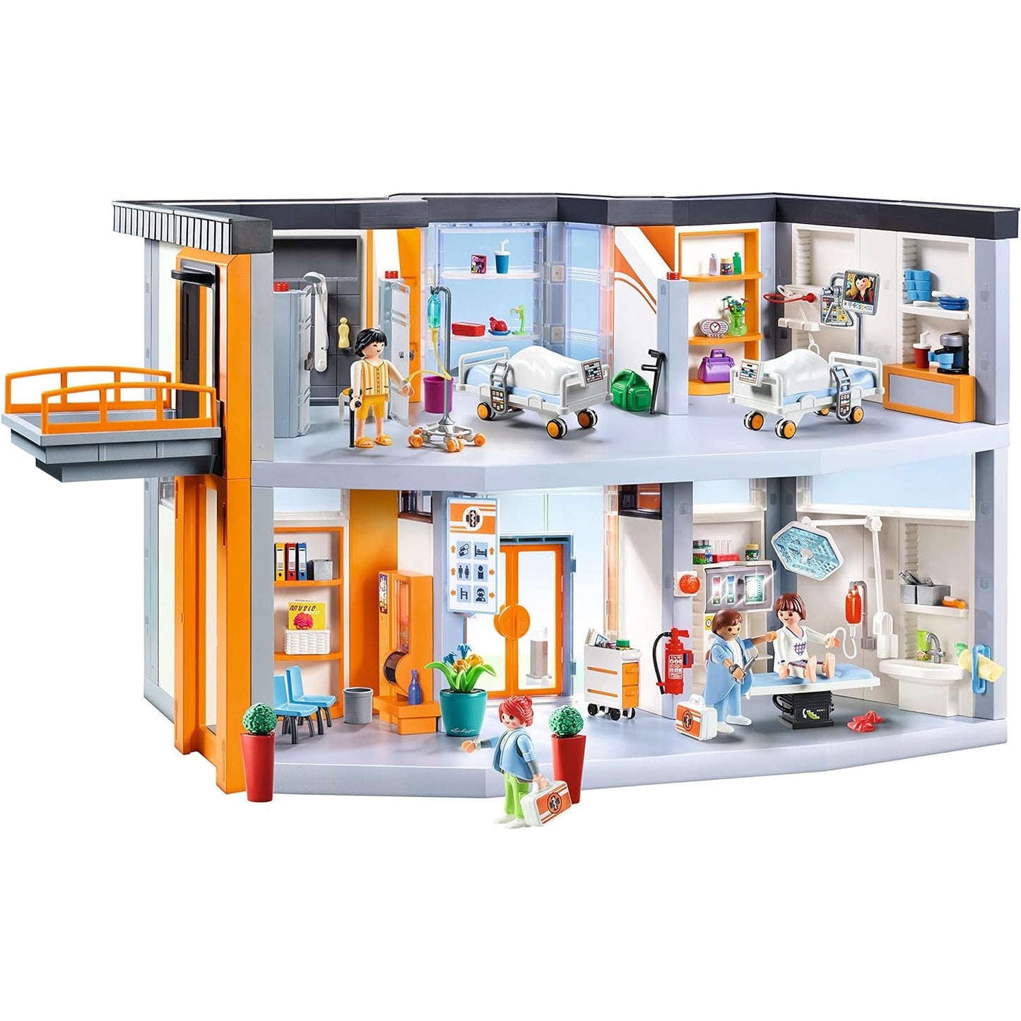 PLAYMOBIL City Life 70190 Großes Krankenhaus mit Einrichtung, Ab 4 Jahren