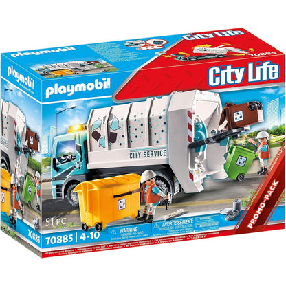 PLAYMOBIL City Life 70885 Müllfahrzeug mit Blinklicht, RC-fähig, Spielzeug für Kinder