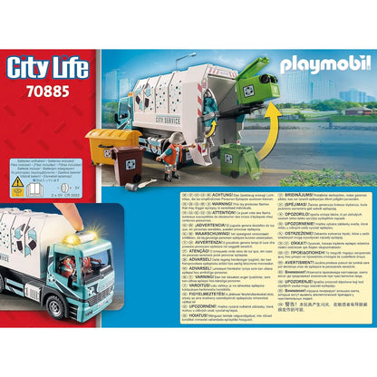 PLAYMOBIL City Life 70885 Müllfahrzeug mit Blinklicht, RC-fähig, Spielzeug für Kinder