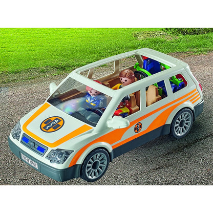 PLAYMOBIL City Life 71037 Notarzt PKW mit vielfältiger Ausstattung im Arztkoffer und Rollstuhl