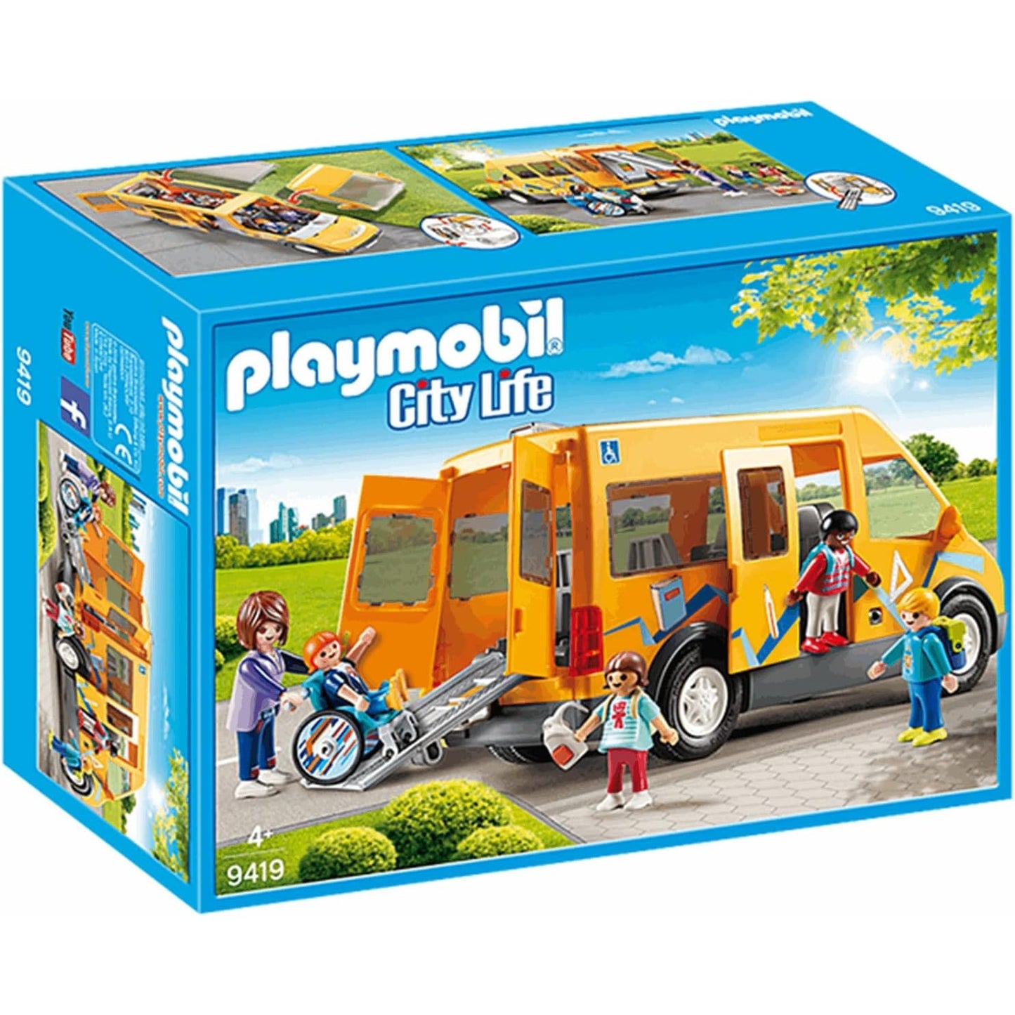 PLAYMOBIL City Life 9419 Schulbus mit abnehmbaren Dach, Für Kinder ab 4 Jahren