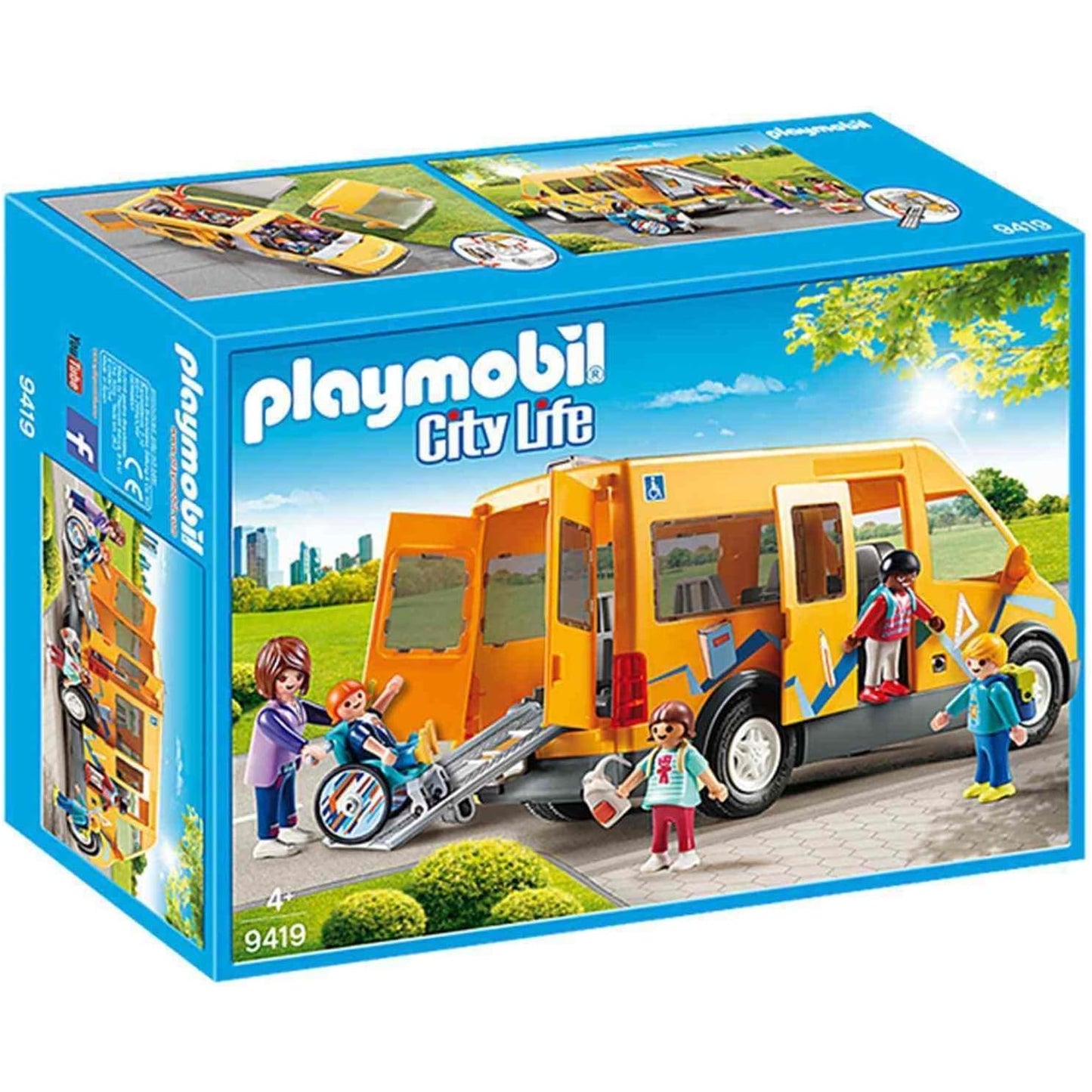 PLAYMOBIL City Life 9419 Schulbus mit abnehmbaren Dach, Für Kinder ab 4 Jahren