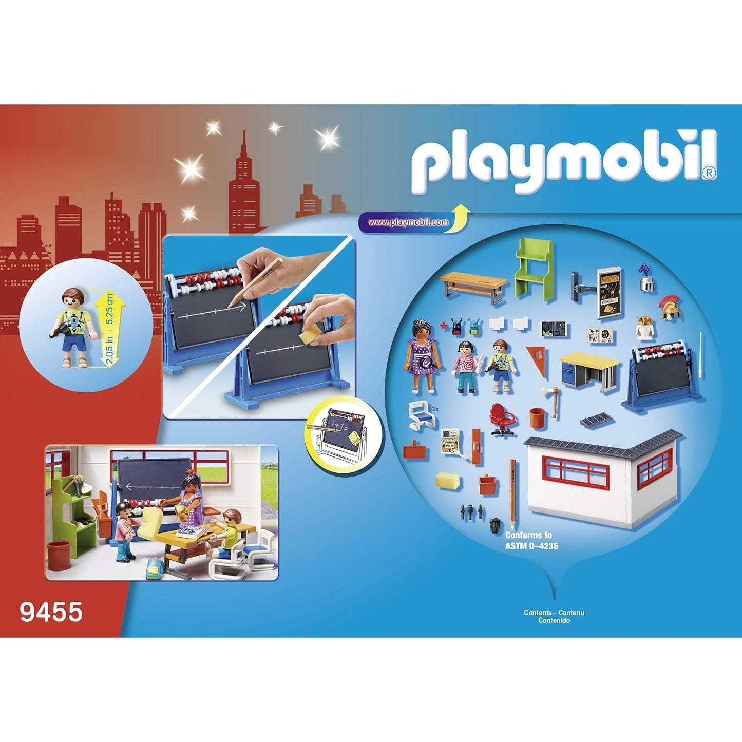 PLAYMOBIL City Life 9455 Klassenzimmer Geschichtsunterricht, Ab 5 Jahren