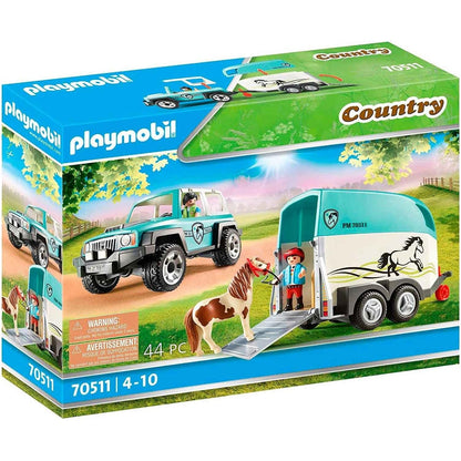 PLAYMOBIL Country 70511 PKW mit Ponyanhänger, Ab 4 Jahren