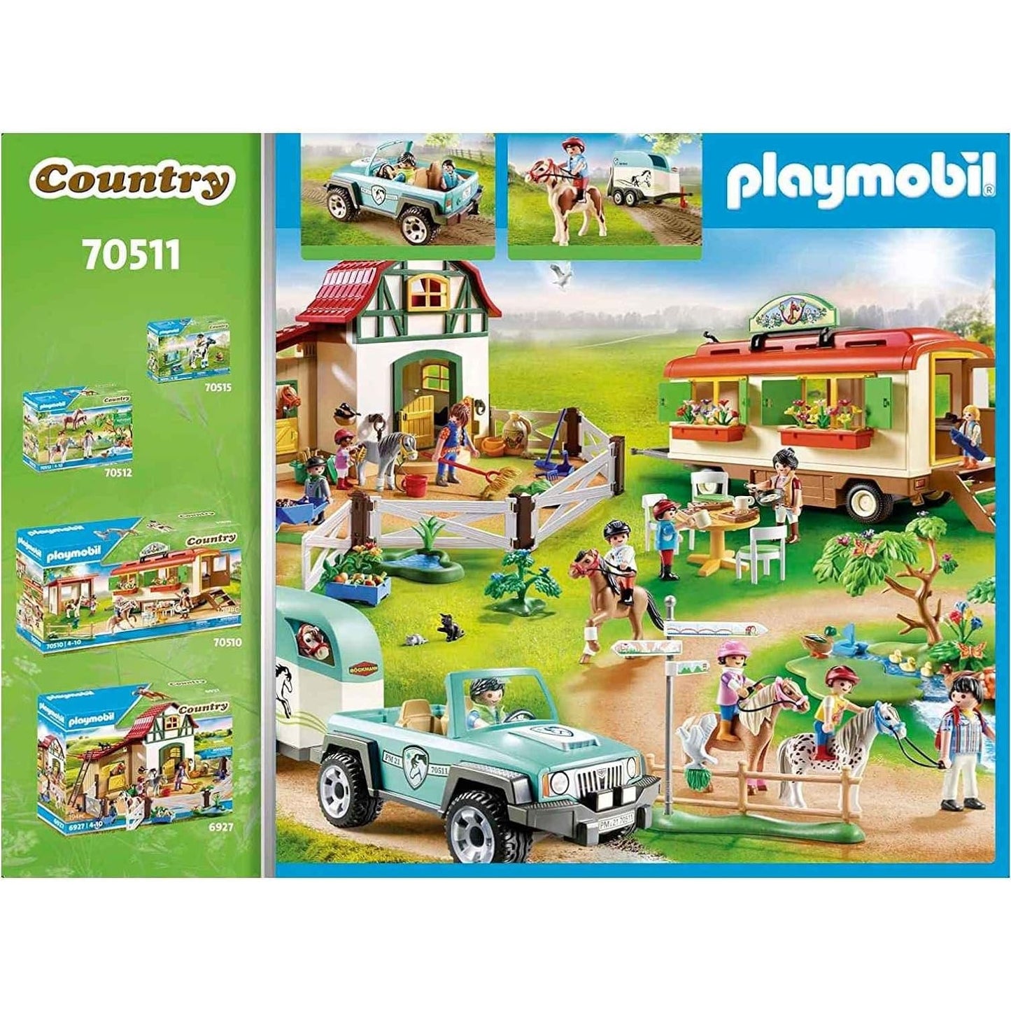 PLAYMOBIL Country 70511 PKW mit Ponyanhänger, Ab 4 Jahren