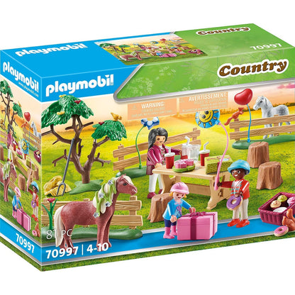 PLAYMOBIL Country 70997 Kindergeburtstag auf dem Ponyhof, Spielzeug für Kinder