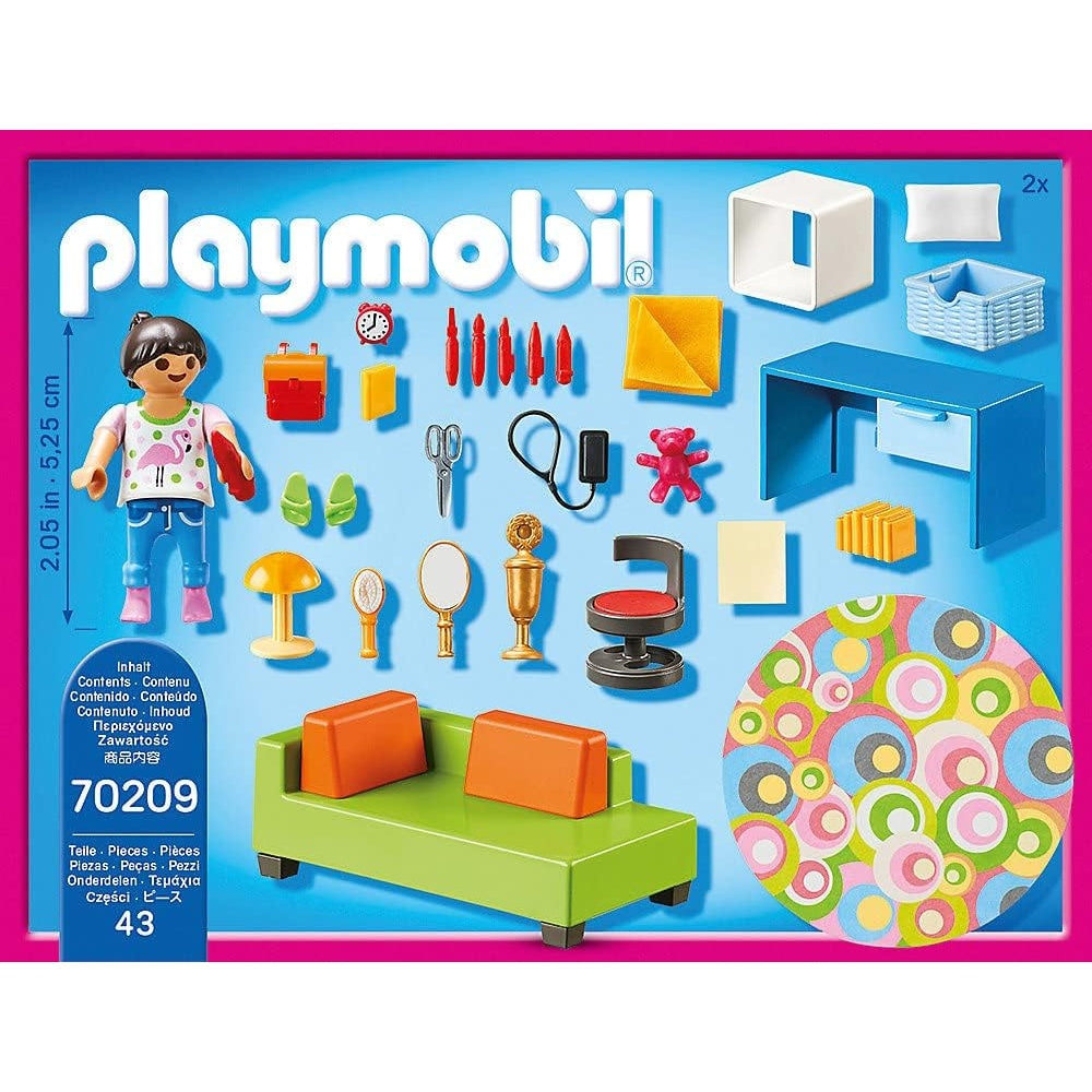 PLAYMOBIL Dollhouse 70209 Jugendzimmer mit Mädchenfigur und Zubehör